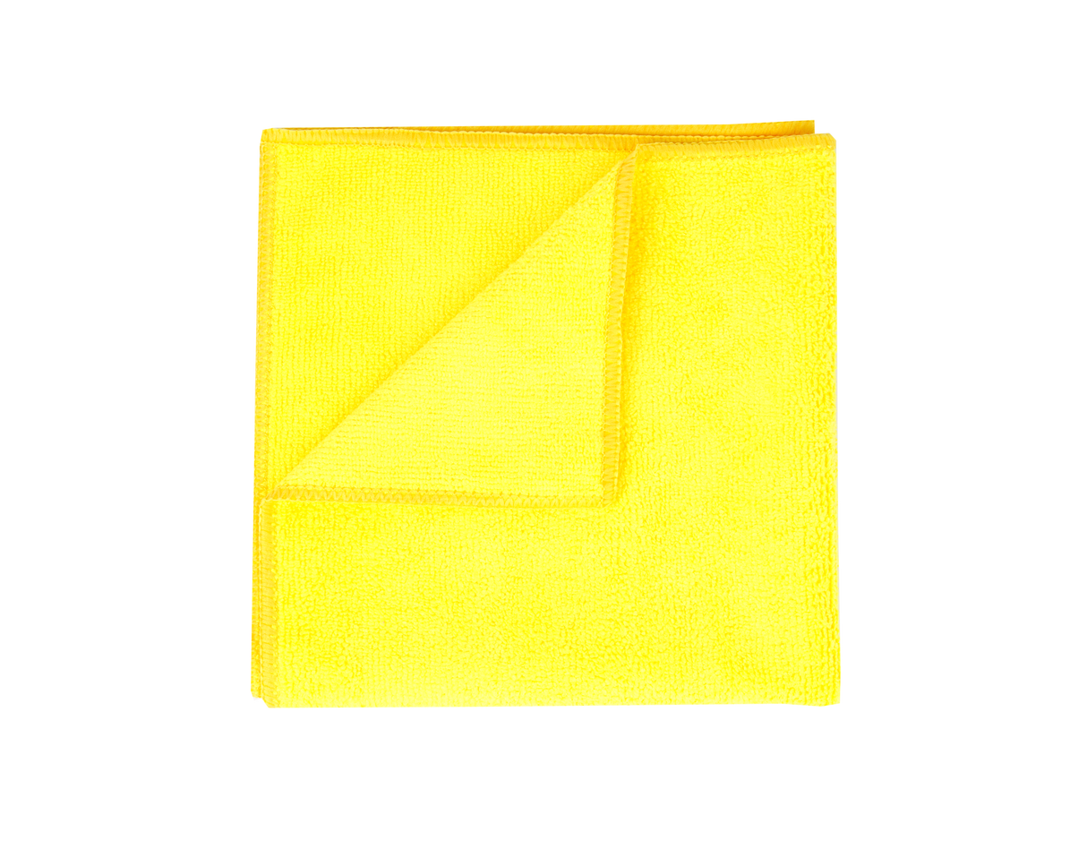 Gele schoonmaak doek