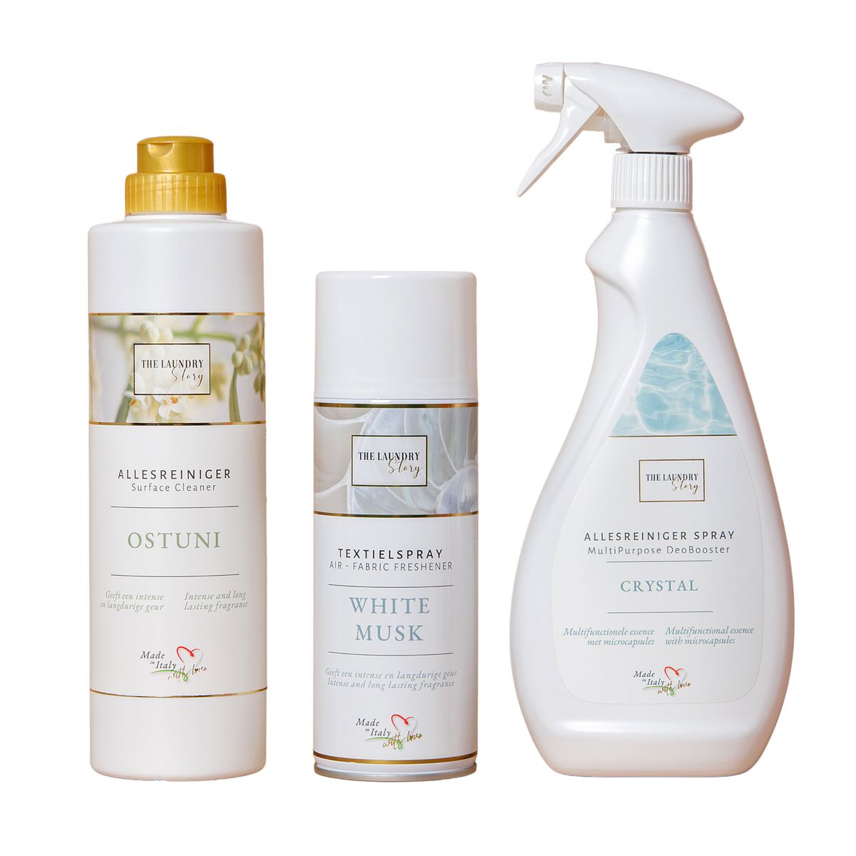 Allesreiniger gel, spray en textielspray